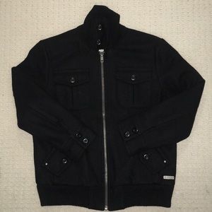 Men’s wool black jacket. Size medium.